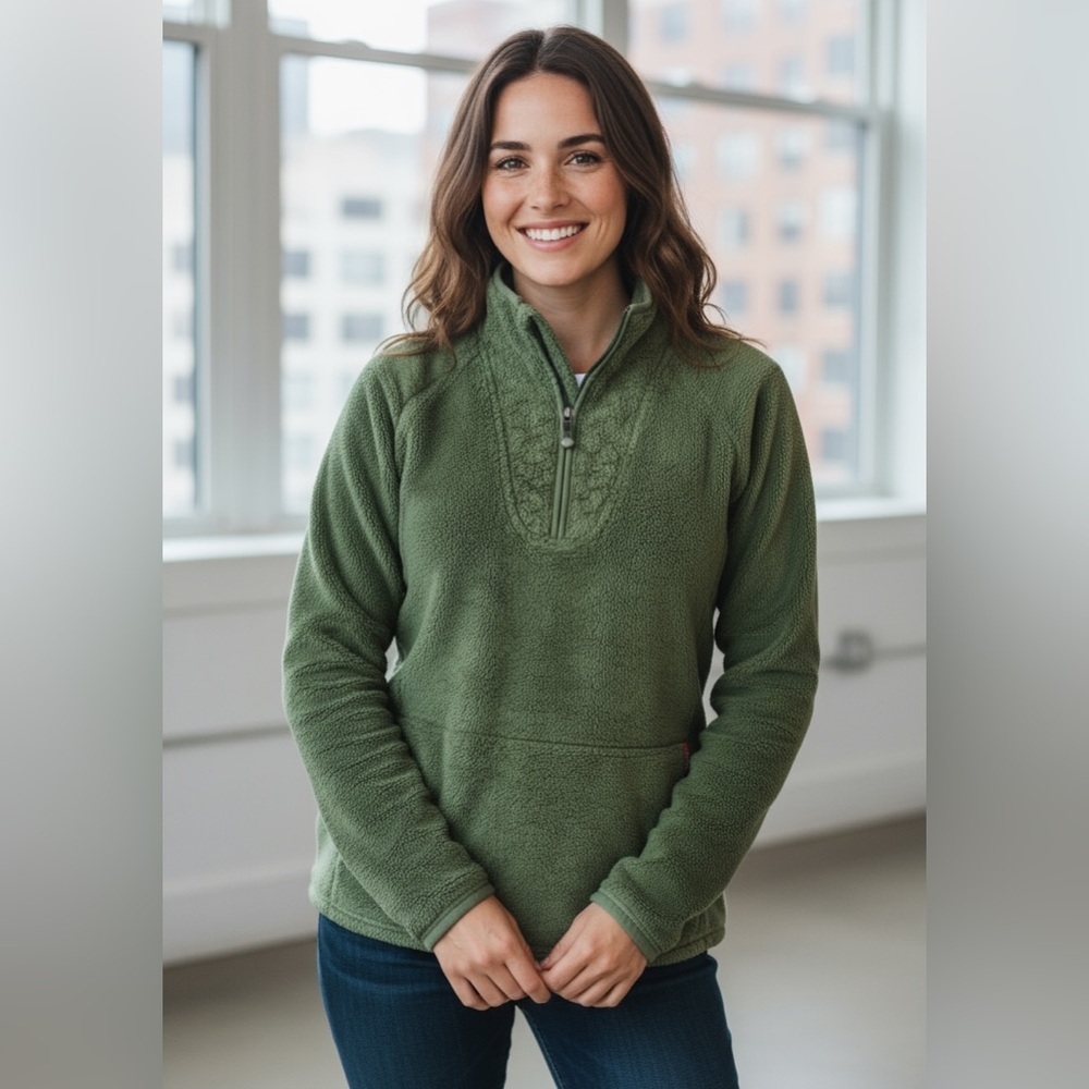 The North Face Vintage Olive Fleece Pullover